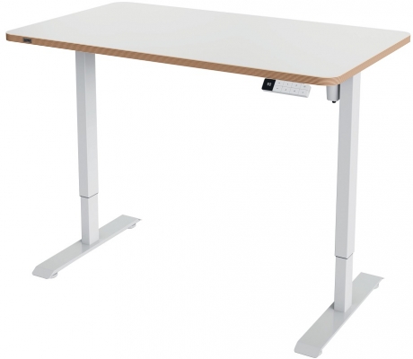 Birou ergonomic Leitz Ergo, electric, 120x70 cm, ajustabil, certificare FSC, alb